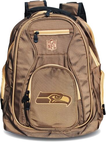 Denco Seattle Seahawks 19" Premium Backpack - Desert Sand -Fits Most 17 Inch Laptops and Tablets - Ideal for Work, Travel, College, and Commuting in Saudi Arabia