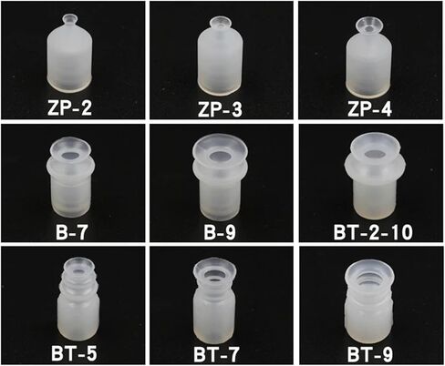 10Pcs One/Two/Three-Layer Mini Vacuum Chuck Pneumatic Components ZP-2/3/4/6/8/10 Industrial Manipulator Silicone Suction Cups(B-7,Black Anti-static) in Saudi Arabia