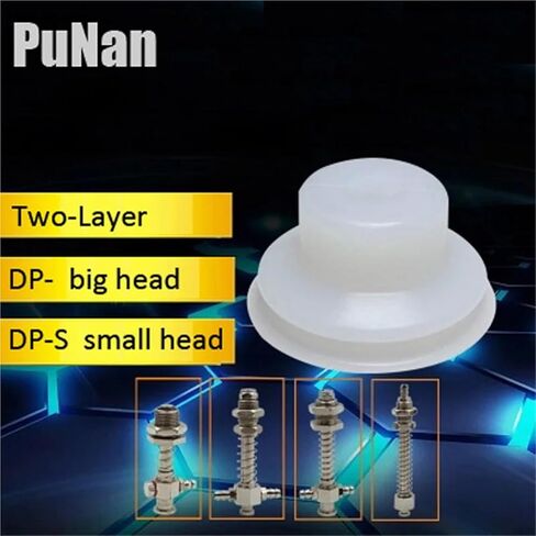 10Pcs Head Double Layer Vacuum Pneumatic Components Silicone Sucker DP-S Industrial Silicone Strong Suction Cups Nozzle(DP-S08) in Saudi Arabia