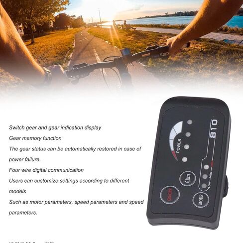 Kadimendium Electric Bike S810 LED Panel, Electric Bike Control Panel Waterproof Power Display 4 Wire SM Plug 36V 48V for Scooters for Modification in Saudi Arabia