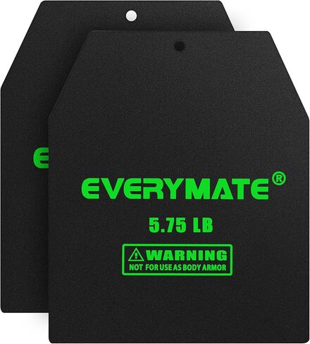 EVERYMATE Tactical Weighted Vest Plates – 3.75/5.75/8.75/14.5/19.75LB Pairs – Insert Weighted Vest Plates- Contoured Ergonomic Fit – WODs, Strength Training, Running, Weight Plates for Vest in Kuwait
