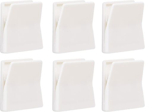 6 قطع مشابك كبيرة ذاتية اللصق، شماعة نسيج، مشابك نسيج حائط، حامل مناشف لاصق بدون حفر، مشبك منشفة للحمام والمطبخ والمنزل والمكتب والفندق، أبيض in Kuwait