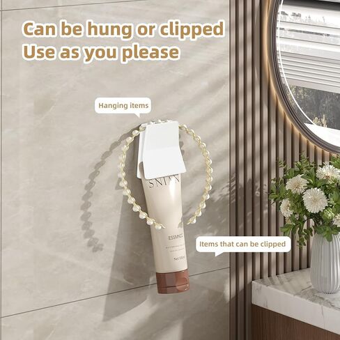 6 قطع مشابك كبيرة ذاتية اللصق، شماعة نسيج، مشابك نسيج حائط، حامل مناشف لاصق بدون حفر، مشبك منشفة للحمام والمطبخ والمنزل والمكتب والفندق، أبيض in Kuwait