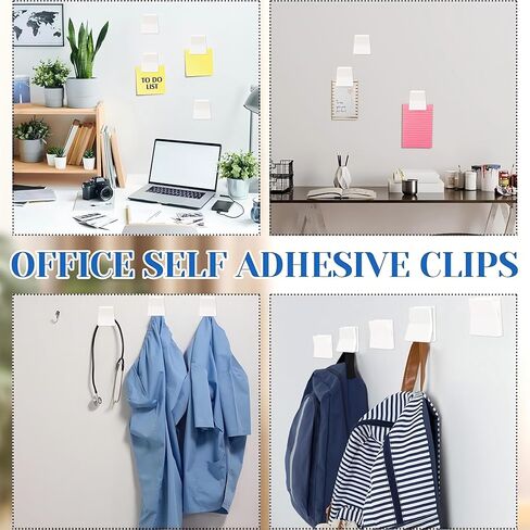 6 قطع مشابك كبيرة ذاتية اللصق، شماعة نسيج، مشابك نسيج حائط، حامل مناشف لاصق بدون حفر، مشبك منشفة للحمام والمطبخ والمنزل والمكتب والفندق، أبيض in Kuwait