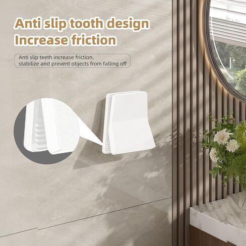 6 قطع مشابك كبيرة ذاتية اللصق، شماعة نسيج، مشابك نسيج حائط، حامل مناشف لاصق بدون حفر، مشبك منشفة للحمام والمطبخ والمنزل والمكتب والفندق، أبيض in Kuwait