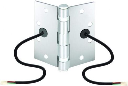 Seco-Larm SD-H412 Electric Transfer Hinge, Provides A Vandal-resistant Method For Protecting And Concealing Wires Between A Hollow Door And Door Frame, Dimensions 4.5"x4.5"x 0.125" in Saudi Arabia