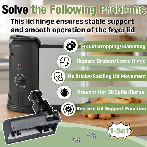 مجموعة مفصلات غطاء بديلة مكونة من مجموعة واحدة للمقلاة التركية الكهربائية Masterbuilt 10L/8L XL، موصل غطاء متين متوافق مع موديلات المقلاة Masterbuilt MB20012420، MB20010326 in Kuwait