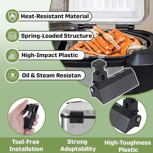 مجموعة مفصلات غطاء بديلة مكونة من مجموعة واحدة للمقلاة التركية الكهربائية Masterbuilt 10L/8L XL، موصل غطاء متين متوافق مع موديلات المقلاة Masterbuilt MB20012420، MB20010326 in Kuwait