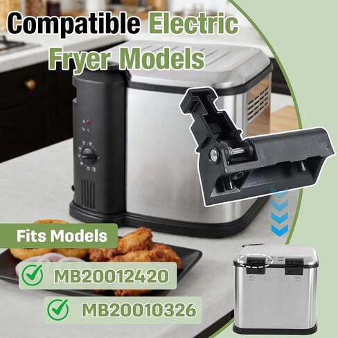 مجموعة مفصلات غطاء بديلة مكونة من مجموعة واحدة للمقلاة التركية الكهربائية Masterbuilt 10L/8L XL، موصل غطاء متين متوافق مع موديلات المقلاة Masterbuilt MB20012420، MB20010326 in Kuwait