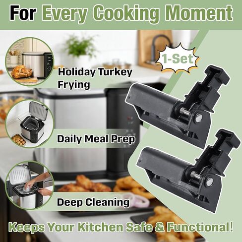 مجموعة مفصلات غطاء بديلة مكونة من مجموعة واحدة للمقلاة التركية الكهربائية Masterbuilt 10L/8L XL، موصل غطاء متين متوافق مع موديلات المقلاة Masterbuilt MB20012420، MB20010326 in Kuwait