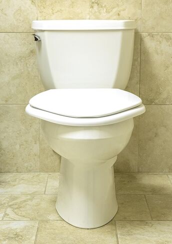 Big John Products 6W Big John 6-W Oversized Seat with Cover – for Round Or Elongated Toilet Bowls – Weight Capacity 800 Pounds – White, Large in Saudi Arabia