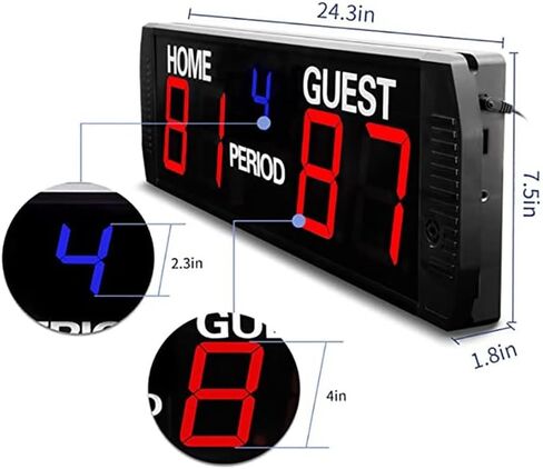 Score Keeper for Games Ping Pong/Badminton/Basketball/Football/Volleyball, Portable Digital Scoreboard with Remote Control in Kuwait