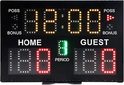 Electronic Scoreboard, Electronic Basketball Scoreboard, Scoring Clock Scorer, Suitable for Indoor Basketball Games in Kuwait
