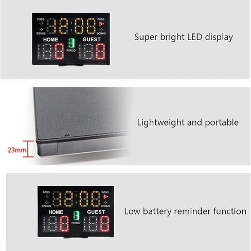 Electronic Scoreboard, Electronic Basketball Scoreboard, Scoring Clock Scorer, Suitable for Indoor Basketball Games in Kuwait