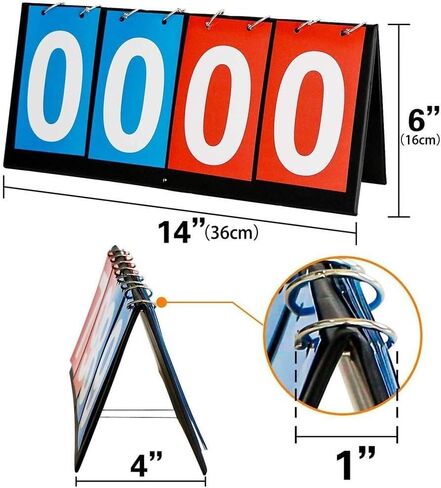 LED Digital Scoreboard Basketball Game Scoreboard,Reusable Multi Sports Score Flip Sports Scoreboard for Volleyball Football Sports Blue and Red in Kuwait