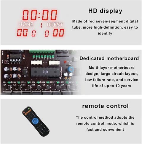 لوحة استبدال كرة القدم LED لوحة نتائج كرة السلة LED، لعبة كرة العد التنازلي الإلكترونية 24 ثانية، لوحة بديلة محمولة للتصويب 14/24 ثانية in Kuwait