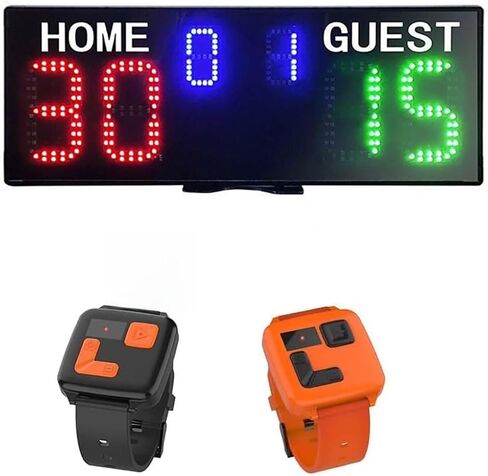 لوحة نتائج رقمية LED من hinhoo مع جهاز تحكم عن بعد، لوحة نتائج إلكترونية محمولة تعمل بالبطارية لكرة السلة/الكرة الطائرة/كرة القدم/البيسبول، حارس نتائج التنس الرقمي للشبكة، لوحة النتائج in Kuwait