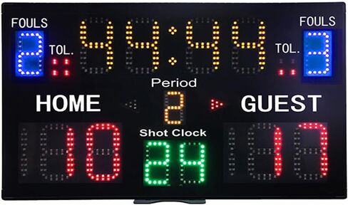 Remote Control LED Electronic Scoreboard, 30M Control Distance, 5 Brightness Levels, 3 Mounting Types, for Sports Like Basketball, Tennis, Boxing in Saudi Arabia