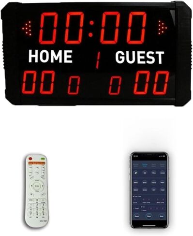 LED Digital Scoreboard Electronic Scoreboard,Remote Control Electronic Scoreboard Time Clock Portable Scoreboard Equipment for Ball Game in Kuwait
