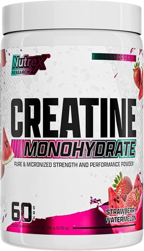مسحوق الكرياتين بنكهة الأبحاث من شركة نوتريكس، عصير الفاكهة | 5 جرام كرياتين، يمتزج بسهولة | يدعم الطاقة ونمو العضلات والطاقة والأداء | 60 حصة (60 حصة، لكمة الفاكهة) in Kuwait