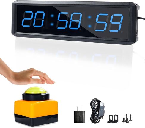 Independent Button Type 1.5-inch Fitness Room Rest Timer, Suitable for Gym Exercise/School/Home Exercise/Boxing Gym/Indoor Rock Climbing (4.2-inch Data PC Transmission Mode) in Saudi Arabia
