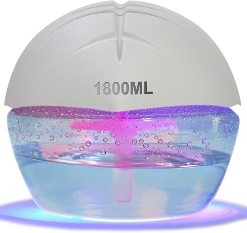 منقي هواء مائي، ناشر رائحة لغسالة الهواء بسرعات متغيرة مع 7 ألوان و6 مصابيح LED ليلية، منشط هواء صغير منعش للرائحة ومعطر هواء للمنزل والمكتب والحيوانات الأليفة in Kuwait