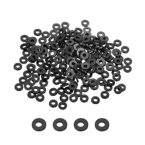 PATIKIL M8 Nylon Flat Washers, 50Pcs 8mm ID 20mm OD 1mm Thickness Plastic Round Gasket Sealing Washer Spacer for Bolts Screws Pipe Water Hose, White in Saudi Arabia