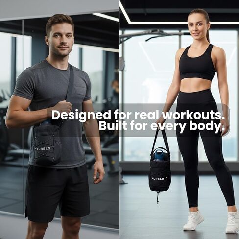 Magnetic Gym Bag for Men & Women – Small Gym Bag with Rack Attachment, Water Bottle Holder (Up to 40oz), Compact Workout Bag Keeps Gear Off Floor, Quick-Dry Towel Included in Saudi Arabia