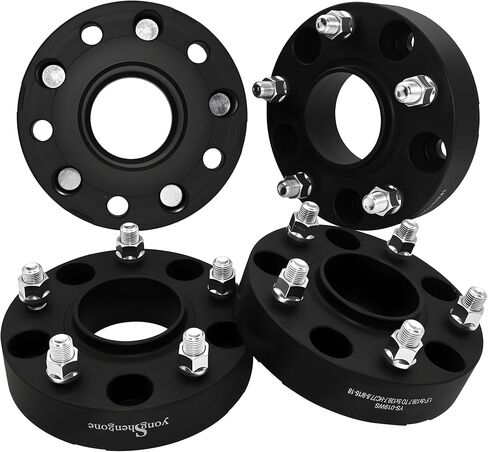 1.5" 5x5.5 Hub Centric Wheel Spacers for 2012-2018 Ram 1500 - Forged 5x139.7 Spacers with M14x1.5 Studs & 77.8mm Hub Bore - 4pc Black Set in Kuwait
