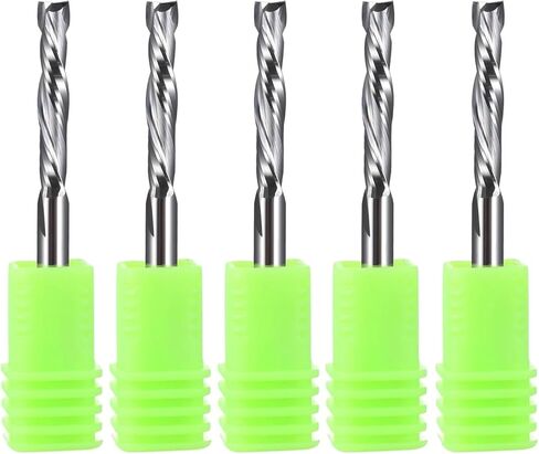 5 قطعة/المجموعة/مجموعة لقم التوجيه الحلزوني باستخدام الحاسب الآلي نهاية مطحنة 3.175 عرقوب 2 المزامير صعودا وهبوطا قطع مطحنة كربيد حلزونية أداة القواطع لنقش الخشب in Kuwait