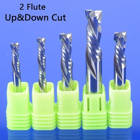 5 قطعة/المجموعة/مجموعة لقم التوجيه الحلزوني باستخدام الحاسب الآلي نهاية مطحنة 3.175 عرقوب 2 المزامير صعودا وهبوطا قطع مطحنة كربيد حلزونية أداة القواطع لنقش الخشب in Kuwait