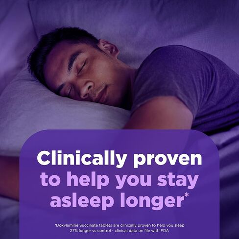 GoodSense Doxylamine Succinate Tablets, 25 mg, Berry Flavored, Night-time Sleep Aid, 24 Count in Kuwait