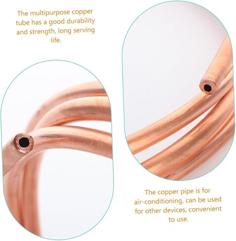 Ciieeo 2pcs 2m Long 4x0.5mm Soft Copper Tubing Coil for Refrigeration Air Conditioner, 3mm Inner Diameter Copper Tube for Hvac Cooling Systems in Saudi Arabia