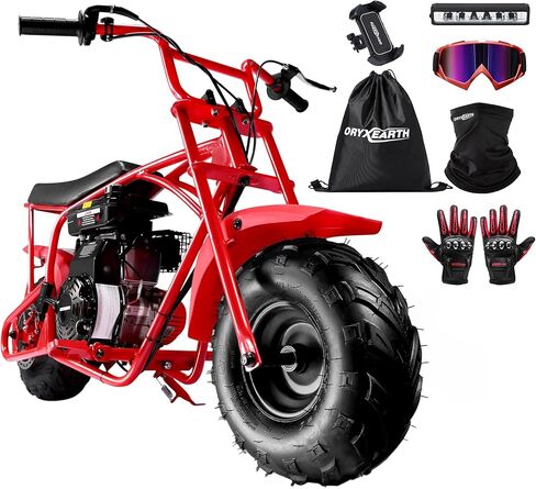 Oryxearth Mini Dirt Bike for Kids, Gas Powered Off Road Mini Dirt Bike Pit Bike with Automatic Transmission and Pull Start for Kids Green Skull in Saudi Arabia