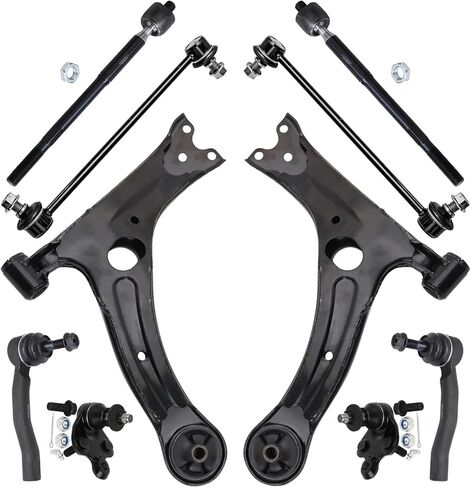 Detroit Axle - Front End 10pc Stementix Kit for 1994-2004 Ford Mustang ، 2 rems rems rems w/ball combours 4 tie rots 2 sway bars 2 boots 1995 1996 1997 1998 1999 2000 2001 2002 2003 placement in Kuwait