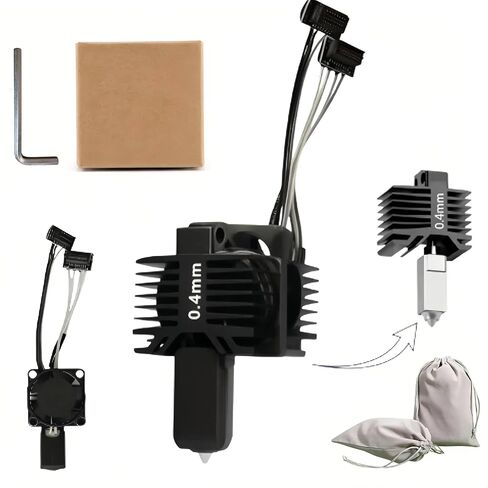 مجموعة P1S P1P Hotend الكاملة الأصلية، رأس طباعة كامل التجميع مع سخان سيراميك، ثيرمستور، مروحة تبريد، فوهة فولاذية صلبة 0.4 مم، استبدال Hotend لمختبر Bambuu P1 (لسلسلة P1) in Kuwait