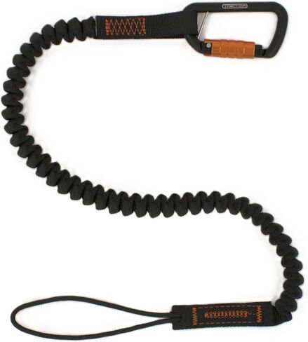TREMMOR Tool Lanyard Tool Tether Bungee أداة قابلة للسحب ذاتيًا بسعة 15 رطلاً مع حلقة تسلق مزدوجة الحركة شديدة التحمل معتمدة من ANSI للأدوات اليدوية 35-51 بوصة تم تجميعها في الولايات المتحدة الأمريكية | TR0150 in Saudi Arabia
