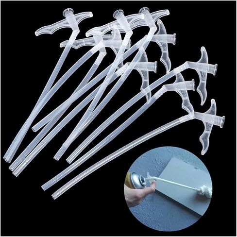 Spray Foam Nozzle 100pcs 18CM Spray Foam Tubes Nozzle Gap Filling Insulating Foam Tube DIY Polyurethane Foam Glue Gun Connection Tube Tools in Kuwait