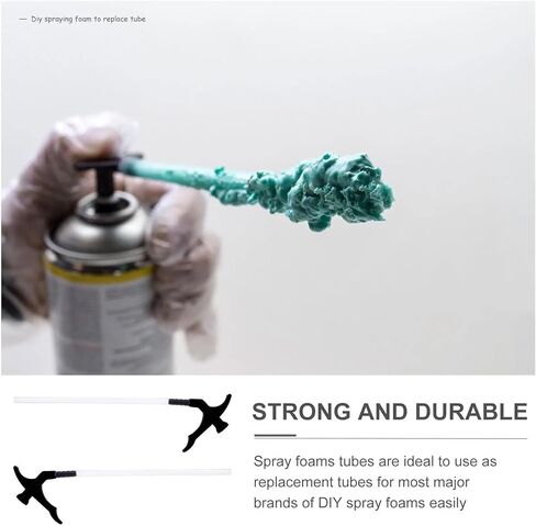 Spray Foam Nozzle 100Pcs Foam Tube Caulk Spray Foams Replacement Tubes Expand Foam Spray Foam Nozzle Replacements Plastic Diy in Kuwait