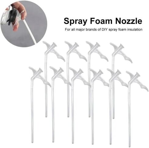Spray Foam Nozzle 100pcs Spray Foam Tubes Nozzle Gap Filling Insulating Foam Tube DIY Polyurethane Foam Glue Guns Connection Tube Tools in Kuwait