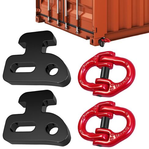 Heavy Duty Container Chain Bridle Hooks with Butterfly Clamps - Loading Hooks for Shipping Containers - Durable Steel Construction - 2-Pack in Saudi Arabia