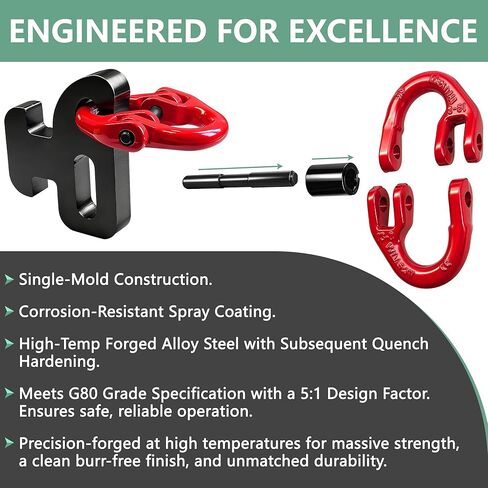 Heavy Duty Container Chain Bridle Hooks with Butterfly Clamps - Loading Hooks for Shipping Containers - Durable Steel Construction - 2-Pack in Saudi Arabia