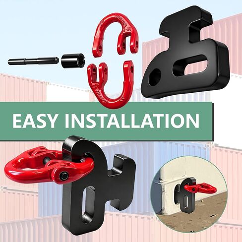 Heavy Duty Container Chain Bridle Hooks with Butterfly Clamps - Loading Hooks for Shipping Containers - Durable Steel Construction - 2-Pack in Saudi Arabia