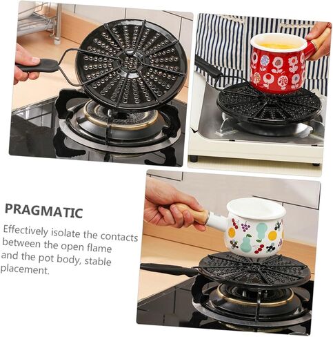 Garneck Heat Diffuser Plate for Induction Cooking Thermal Guide Plate for Even Heat Distribution for Pots Prevents Pot Blackening and Scratching Enamel Material in Saudi Arabia