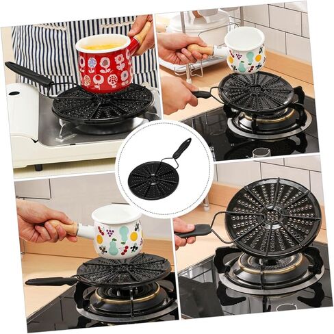 Garneck Heat Diffuser Plate for Induction Cooking Thermal Guide Plate for Even Heat Distribution for Pots Prevents Pot Blackening and Scratching Enamel Material in Saudi Arabia