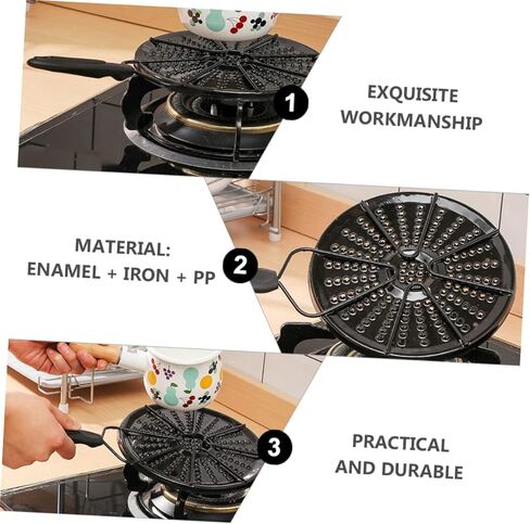 Garneck Heat Diffuser Plate for Induction Cooking Thermal Guide Plate for Even Heat Distribution for Pots Prevents Pot Blackening and Scratching Enamel Material in Saudi Arabia