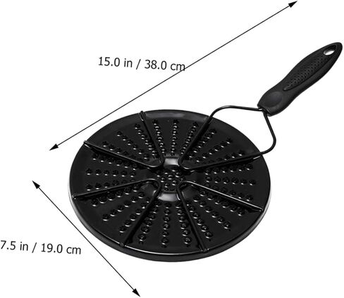 POPETPOP Heat Diffuser Plate for Gas Stove Black Heat Conduction Plate Thermal Guide Easy to Clean Cooking Accessory Flame Reducer for Even Heating in Saudi Arabia