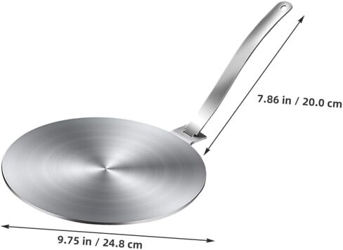 Luxshiny Heat Diffuser Plate with Removable Handle Stainless Steel Induction Converter for Gas and Electric Stoves Even Heat Distribution for Pots and Enamel Cookware Versatile in Saudi Arabia
