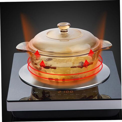 Luxshiny Heat Diffuser Plate with Removable Handle Stainless Steel Induction Converter for Gas and Electric Stoves Even Heat Distribution for Pots and Enamel Cookware Versatile in Saudi Arabia