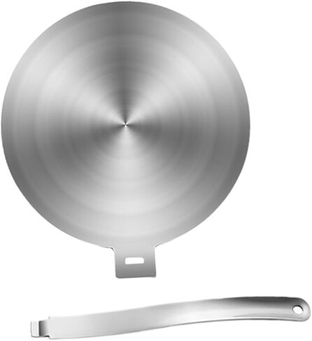 STOBAZA Stainless Steel Induction Cooktop Adapter Plate 24cm Heat Diffuser Adjustable Handle Compatible Cookware for Electric and Gas Stoves Versatile Cooking Tool in Saudi Arabia
